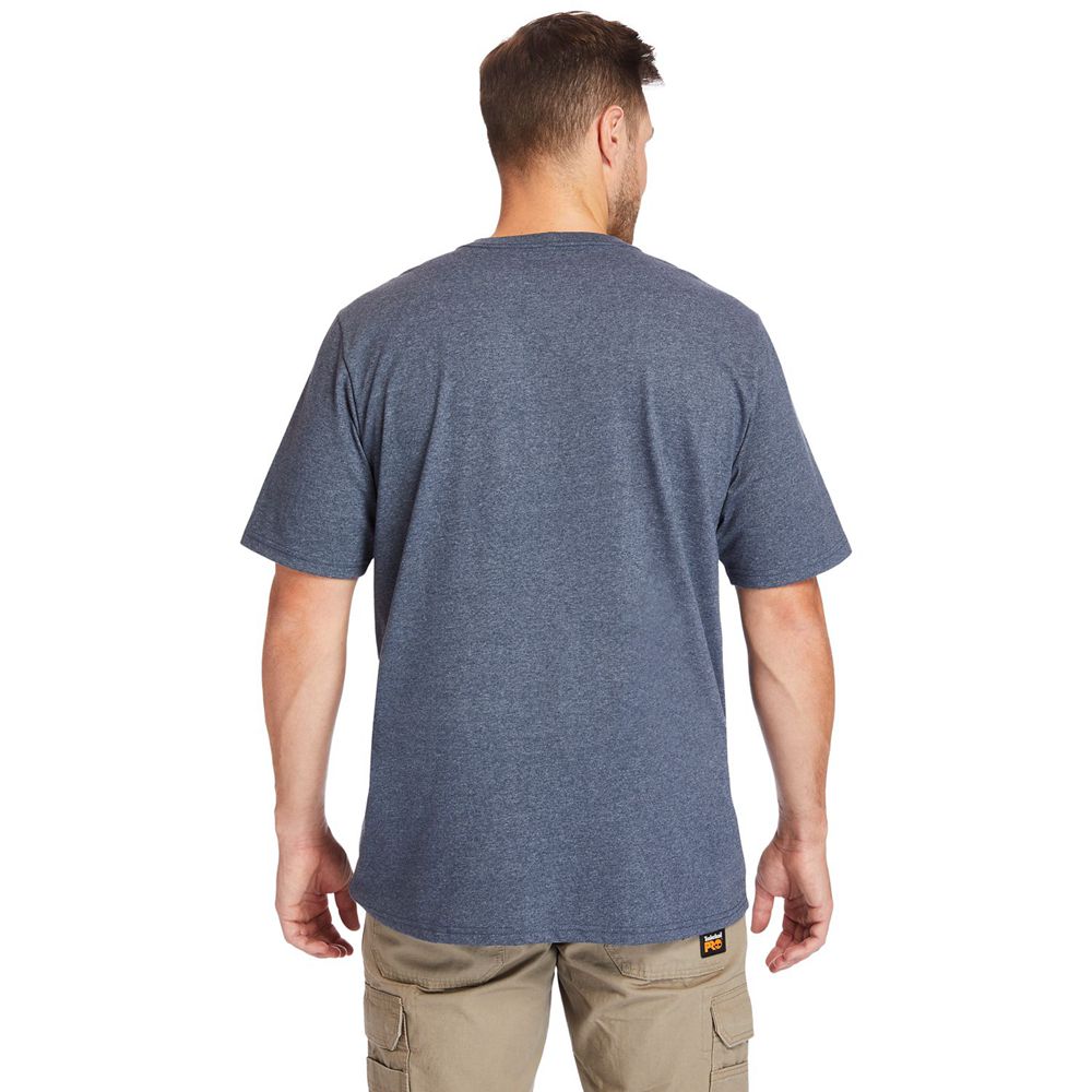 Camisetas Timberland Hombre Pro® Big & Tall Base Plate Short-Sleeve Azul Marino - Chile JQW-539107